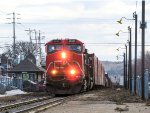 CN 2532 leads 402 in-front of Rimouski station